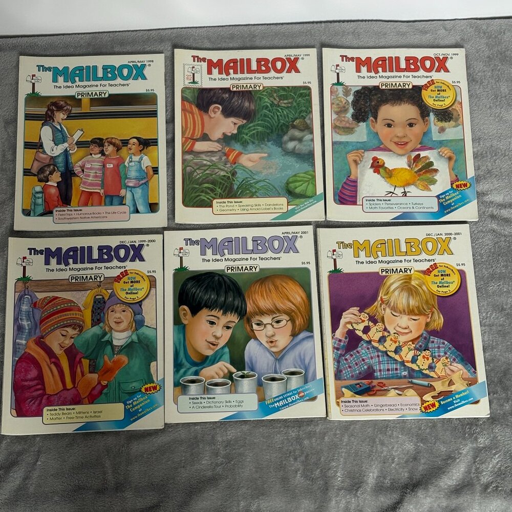 The Mailbox Magazine for Teachers Primary Lot of 6 1998 - 2001 Education Center